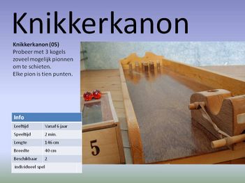 Oud Hollandse spellen - Knikkerkanon