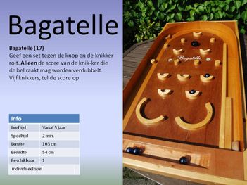 Oud Hollandse spellen - Bagatelle