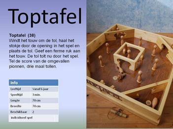 Oud Hollandse spellen - toptafel
