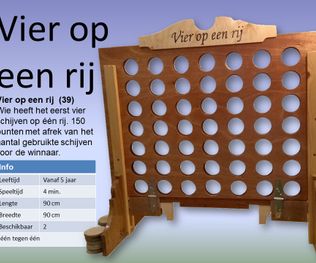 Oud Hollandse spellen 39 Vier op een rij (#) (2)