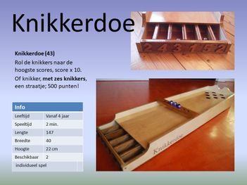 Oud Hollandse spellen - Knikkerdoe